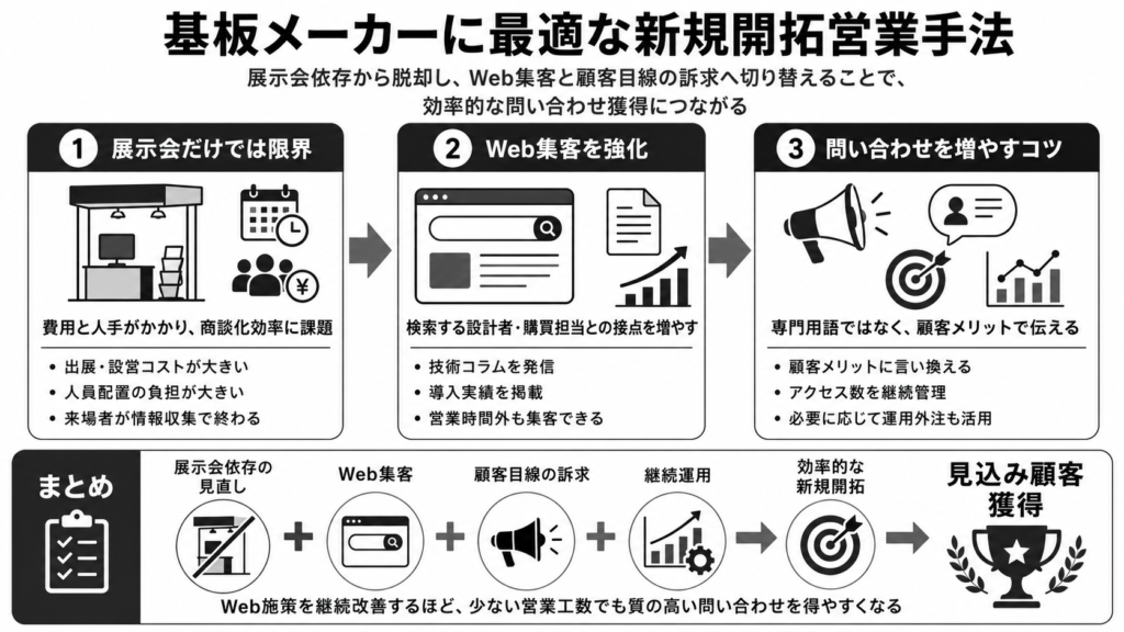 基板設計・実装メーカーに最適な新規開拓営業手法