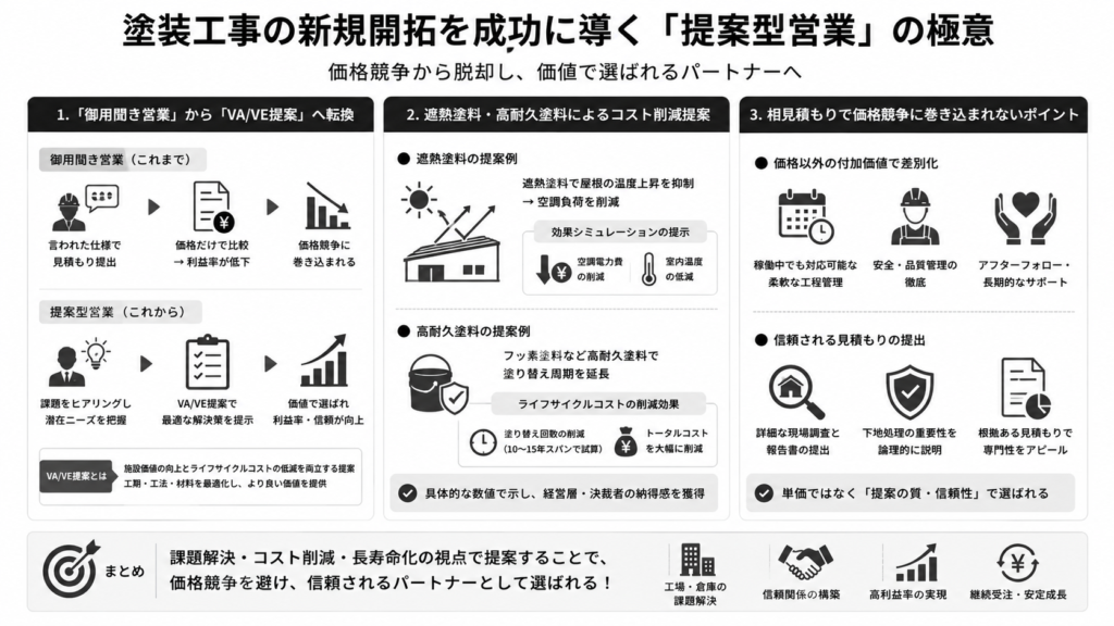 塗装工事の新規開拓を成功に導く「提案型営業」の極意