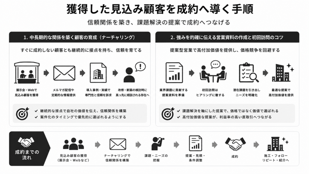 獲得した見込み顧客を成約へ導く手順