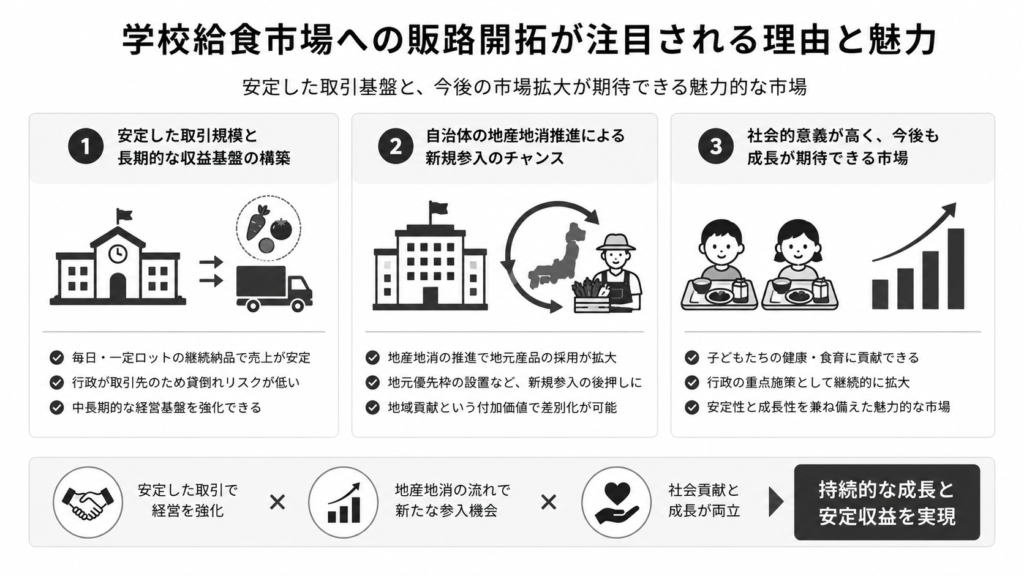 学校給食市場への販路開拓が注目される理由と魅力