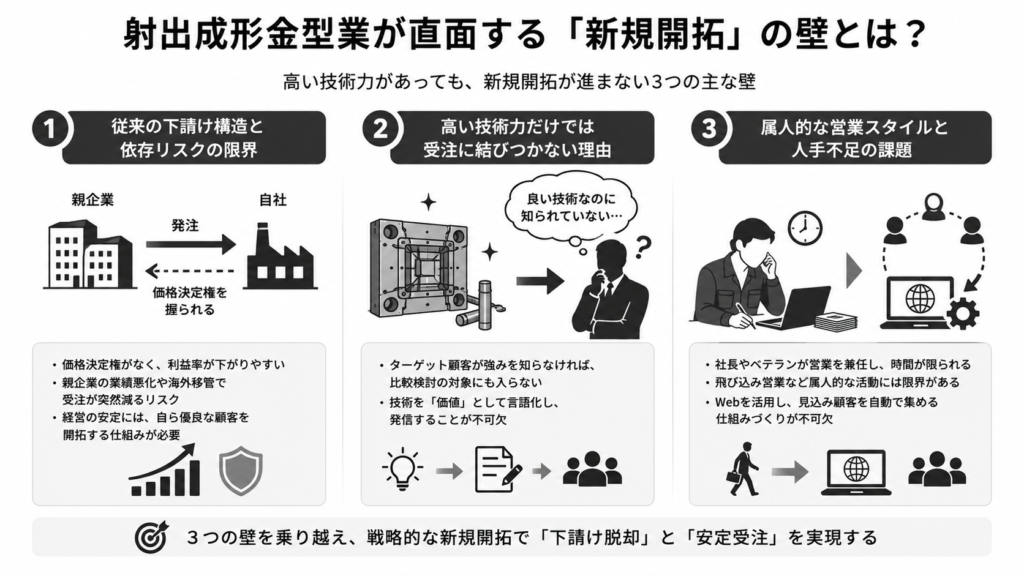 射出成形金型業が直面する「新規開拓」の壁とは?