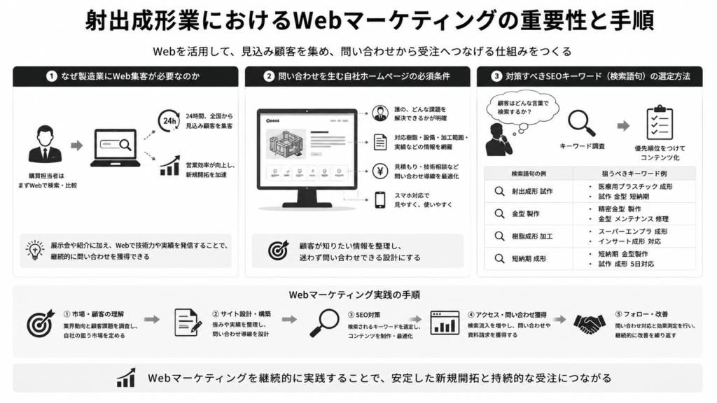 射出成形業におけるWebマーケティングの重要性と手順