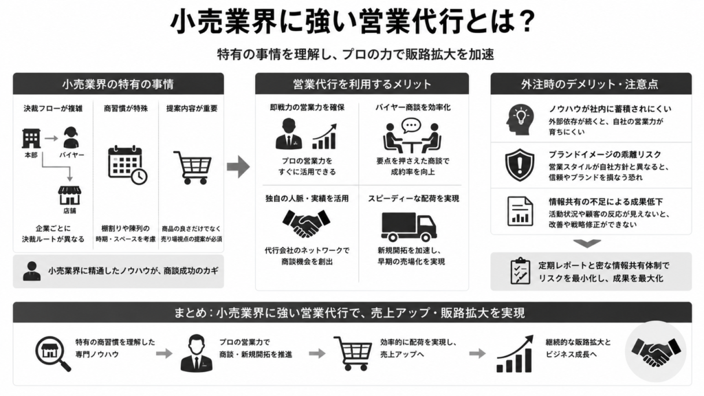 小売業界に強い営業代行とは？特有の事情と利用メリット