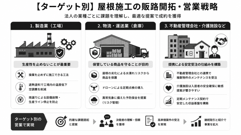 【ターゲット別】屋根施工の販路開拓・営業戦略