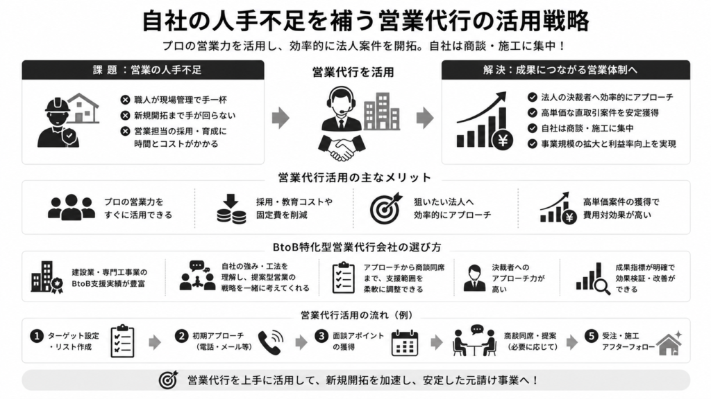自社の人手不足を補う営業代行の活用戦略