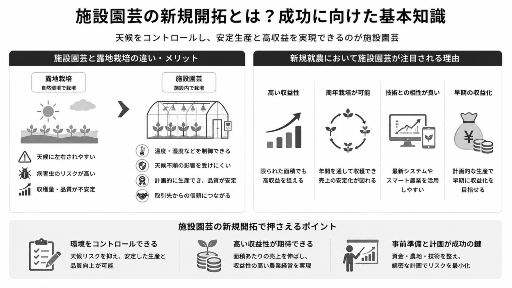 施設園芸の新規開拓とは?成功に向けた基本知識