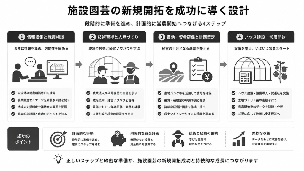 施設園芸の新規開拓を成功に導く設計