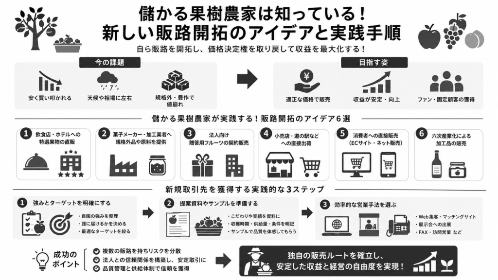 儲かる果樹農家は知っている!新しい販路開拓のアイデアと実践手順