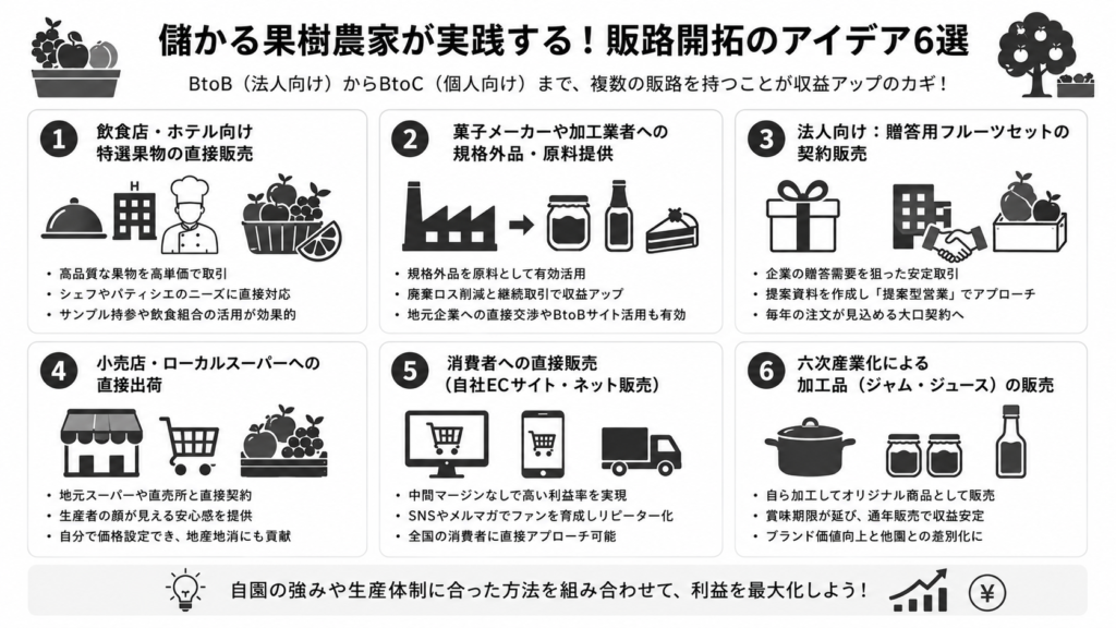 儲かる果樹農家が実践する!販路開拓のアイデア6選