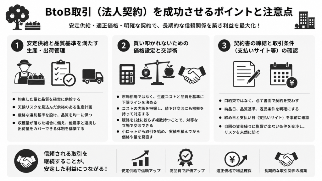 BtoB取引(法人契約)を成功させるポイントと注意点