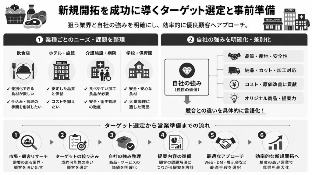新規開拓を成功に導くターゲット選定と事前準備