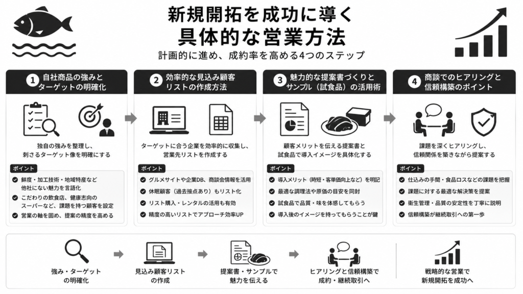 新規開拓を成功に導く具体的な営業方法