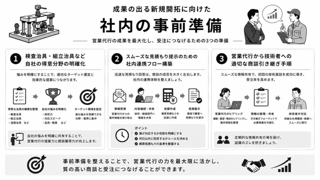 成果の出る新規開拓に向けた社内の事前準備