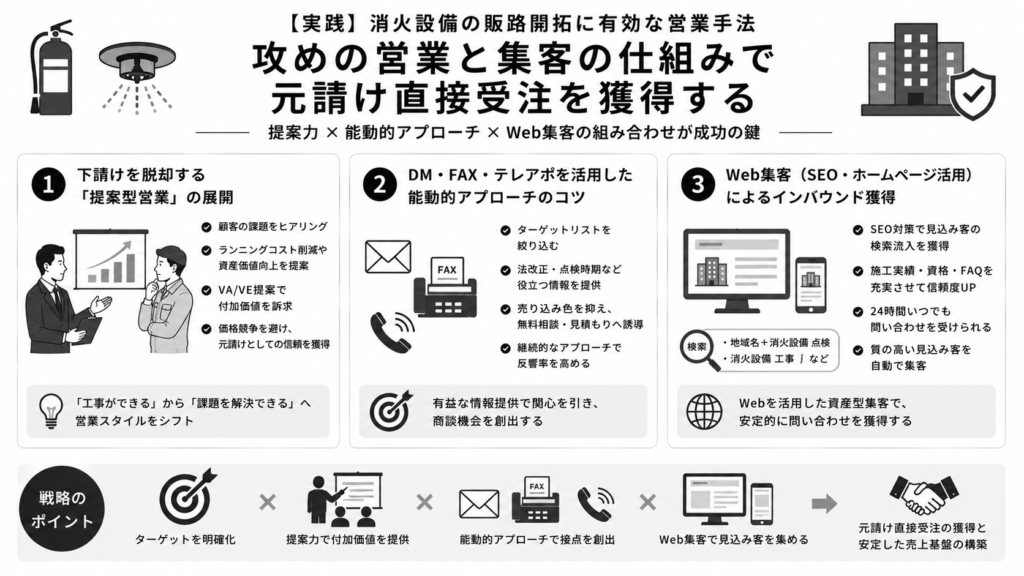 【実践】消火設備の販路開拓に有効な営業手法