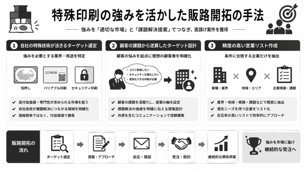 特殊印刷の強みを活かした販路開拓の手法