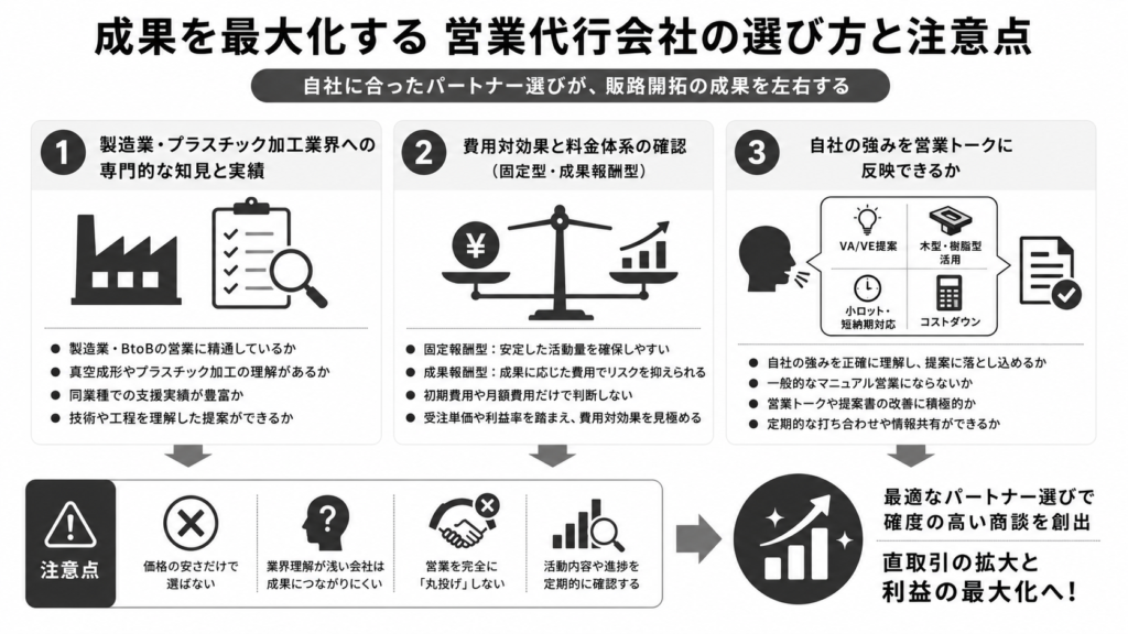 成果を最大化する営業代行会社の選び方と注意点