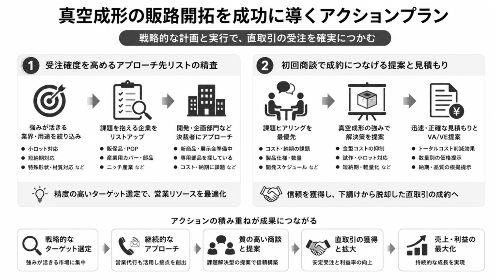 真空成形の販路開拓を成功に導くアクションプラン
