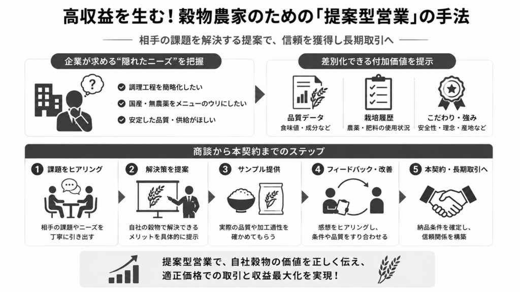 高収益を生む!穀物農家のための「提案型営業」の手法