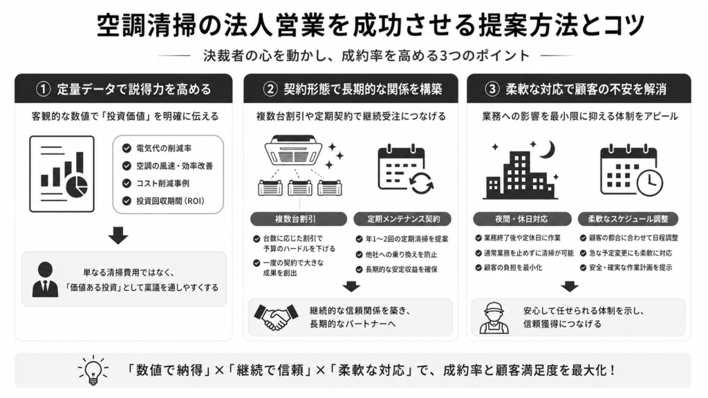 空調清掃の法人営業を成功させる提案方法とコツ