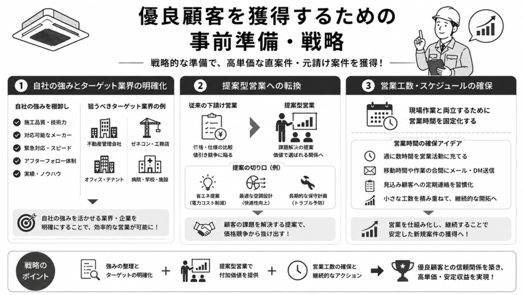 優良顧客を獲得するための事前準備・戦略