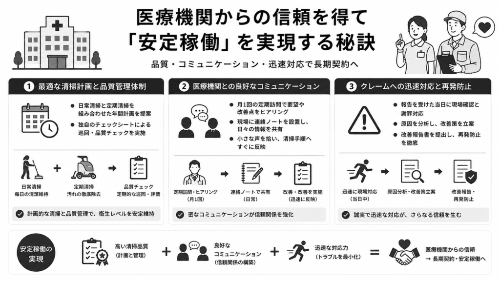 医療機関からの信頼を得て「安定稼働」を実現する秘訣