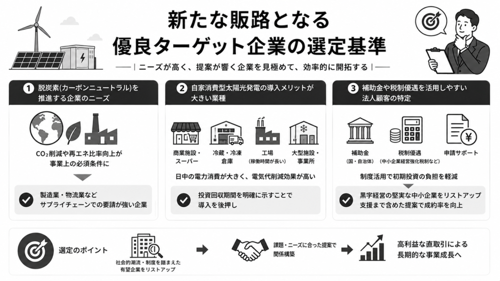 新たな販路となる優良ターゲット企業の選定基準
