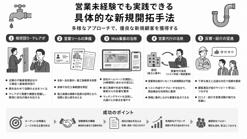 営業未経験でも実践できる具体的な新規開拓手法