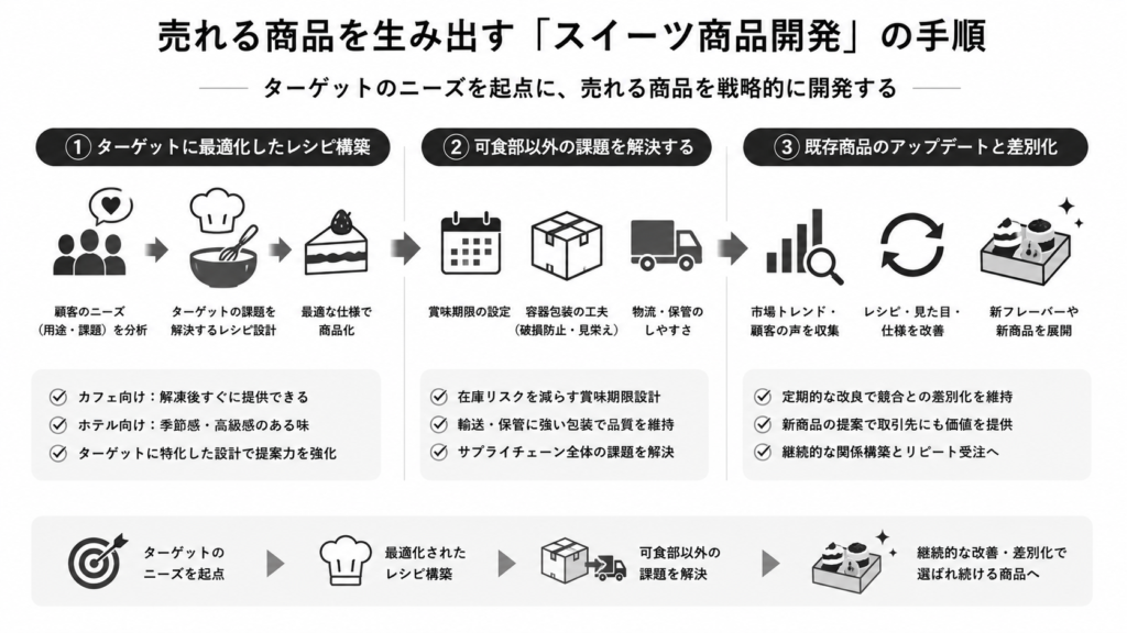 売れる商品を生み出す「スイーツ商品開発」の手順
