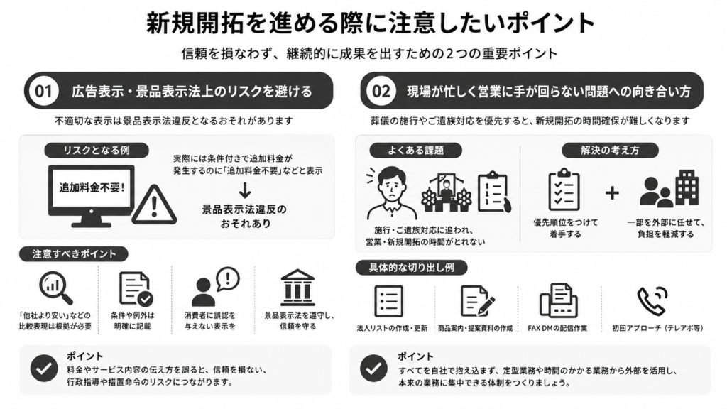 新規開拓を進める際に注意したいポイント