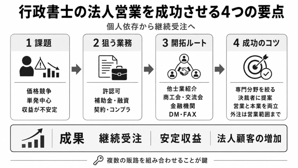 行政書士の新規開拓と法人営業を成功させる方法