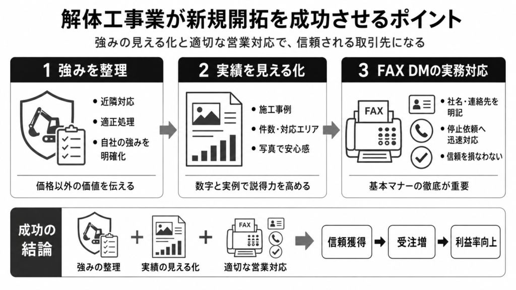 解体工事業が新規開拓を成功させるためのポイント
