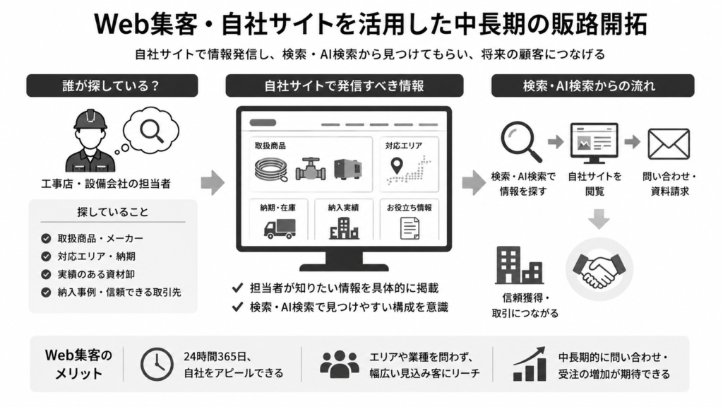 Web集客・自社サイトを活用した中長期の販路開拓
