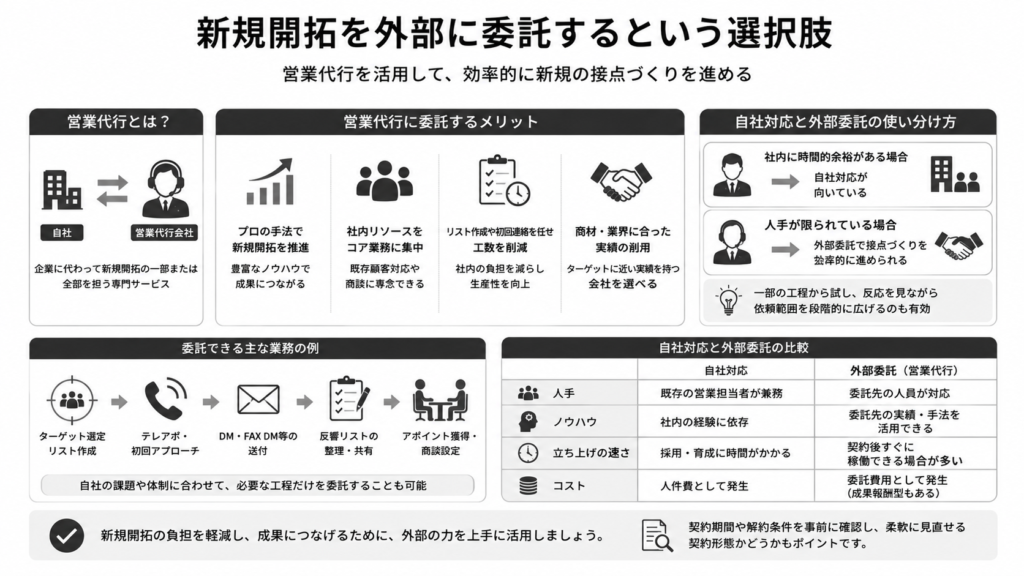 新規開拓を外部に委託するという選択肢