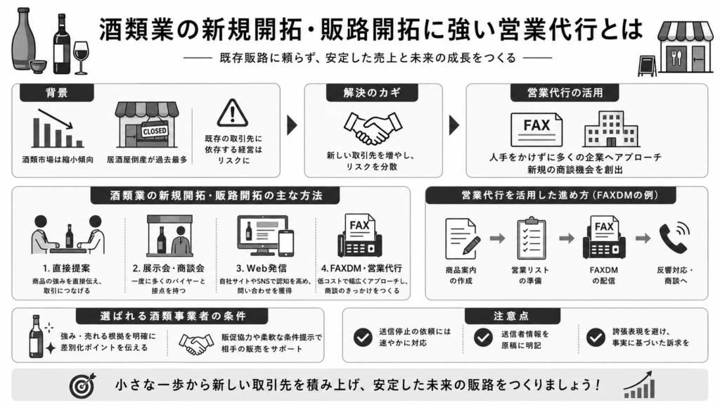 酒類業の新規開拓・販路開拓に強い営業代行とは